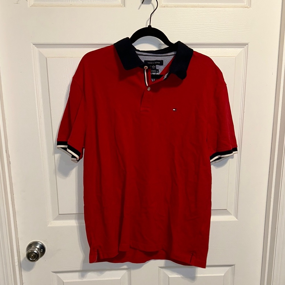 Tommy Hilfiger Red Polo Shirt for Men